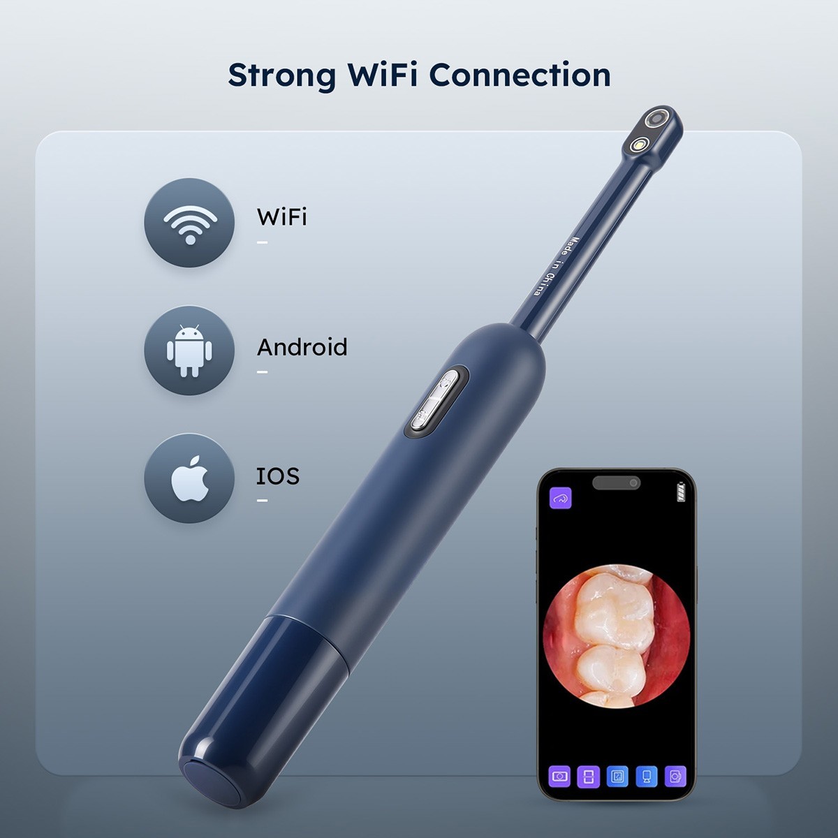 Dental Wireless WiFi Intraoral Camera Imaging Intra Oral Endoscope 7 LED Light