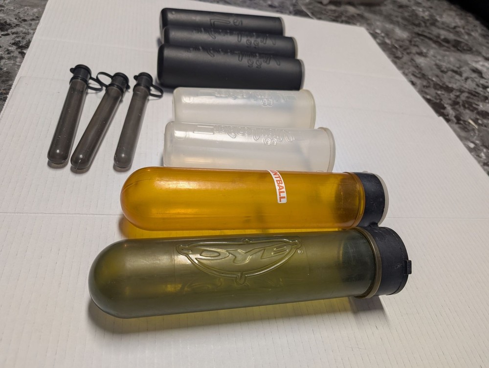 ViewLoader Paintball Pod Set 7 Pods 4 Inserts Used Mixed Colors VL Loader Bundle