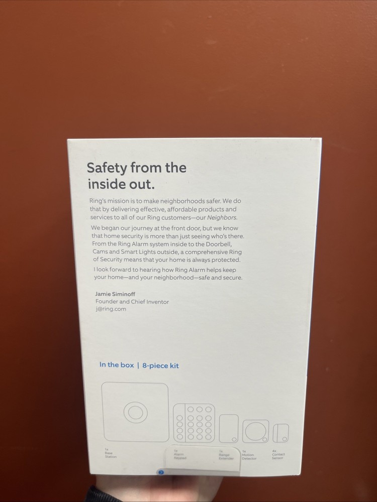 New Ring Alarm 8 Piece Kit 2nd Generation Home Security System - White