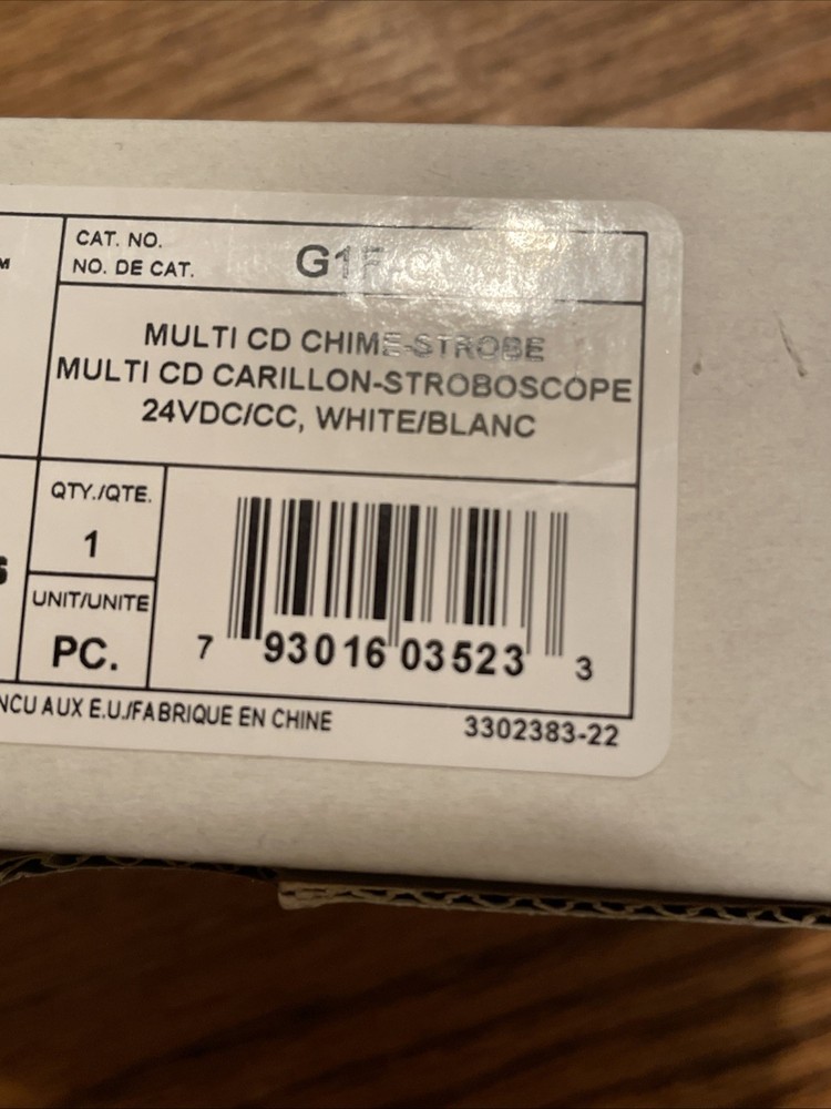 Edwards System Technology G1F-CVM Multi CD Chime Strobe 793016035233