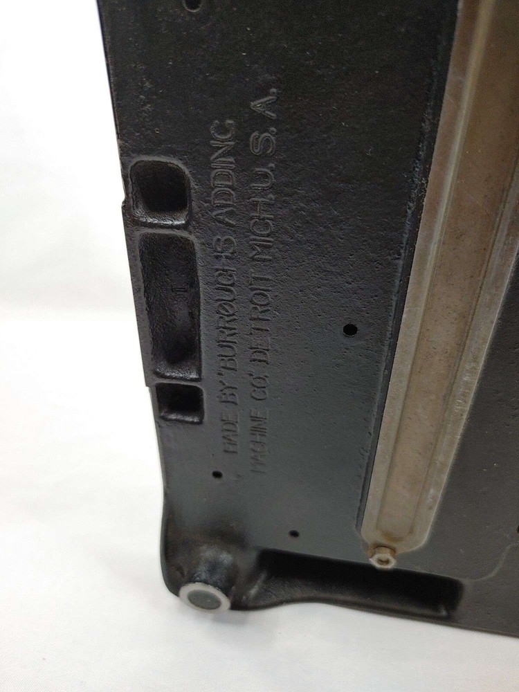 Antique Burroughs 7-Column Portable Adding Machine w/ Hand Crank