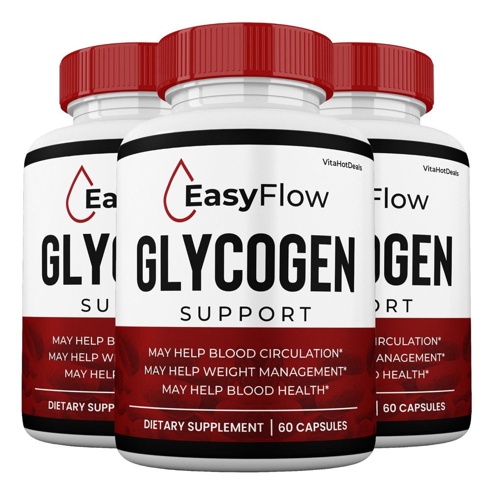 EasyFlow Glycogen Support Pills, Easy Flow Capsules Blood Support (3 Pack)