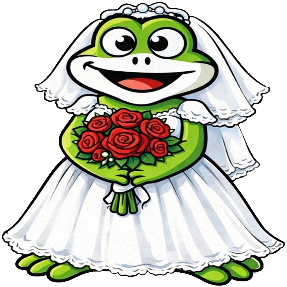 30 Custom Bride Frog Personalized Address Labels