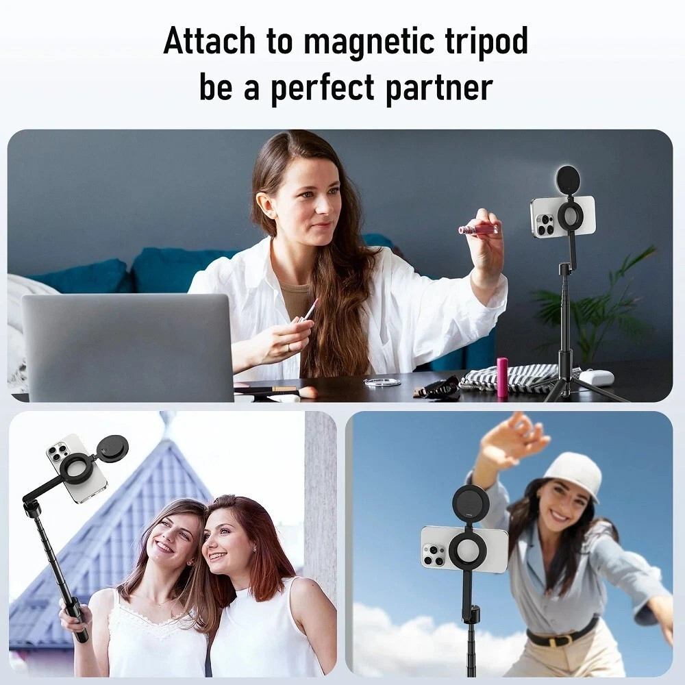 Magnetic Ring Light | Selfie LED Phone Stand Rechargeable Touch Control