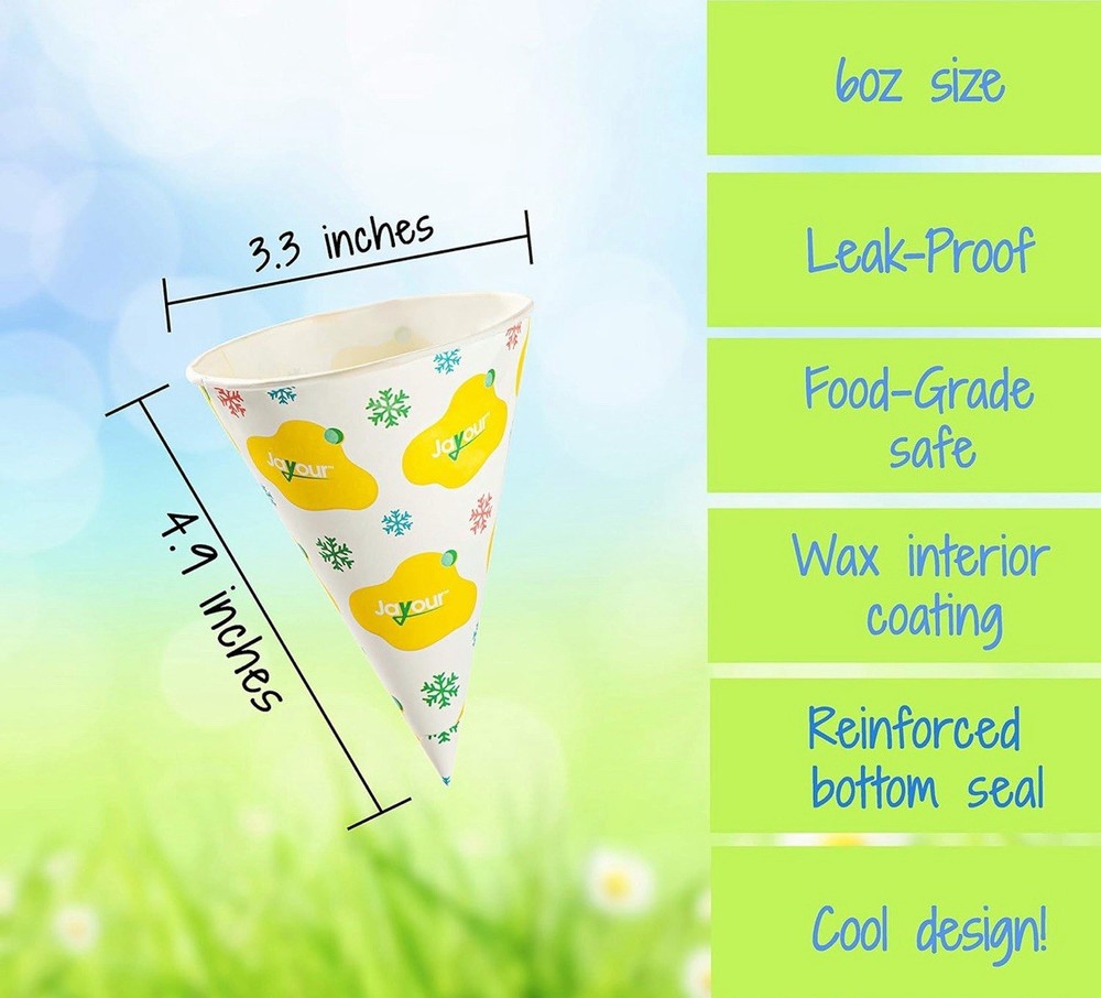 2200 Snow Cone Cups BULK box