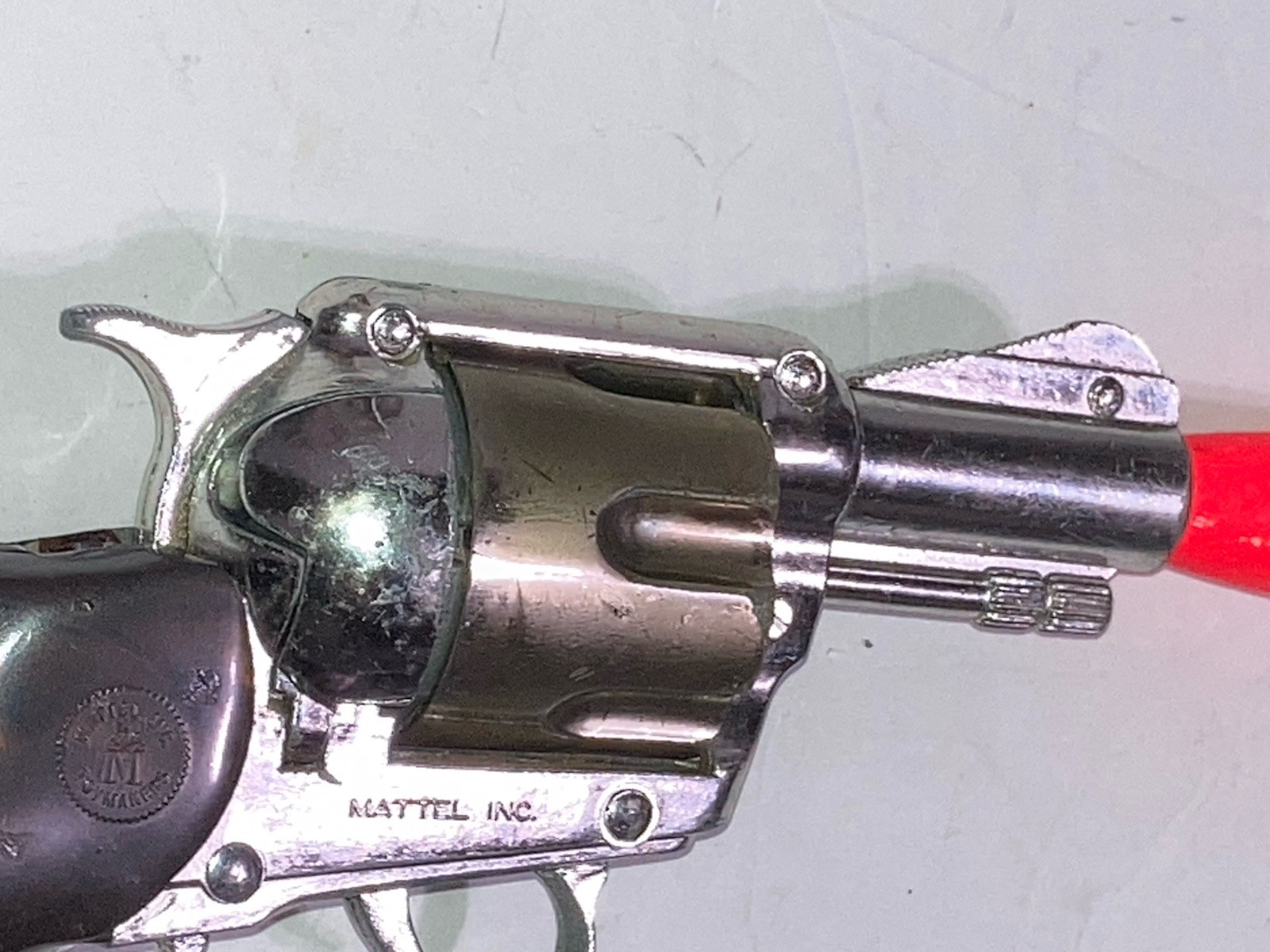 1959 Mattel Shootin' Shell Snub-Nose 38 Toy & Holster, Badge & Papers In Box