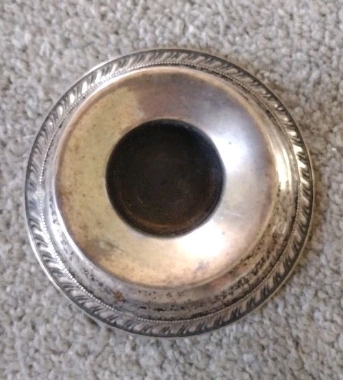 Duchin Creation Sterling Silver Weighted Candlestick Height 4 1/5" width 3.25"