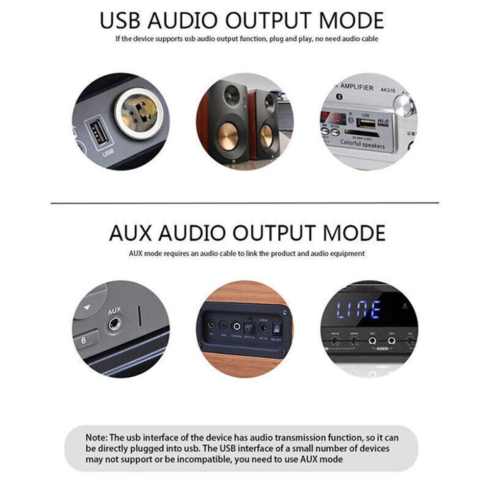 Universal USB Bluetooth 5.1 AUX Music Stereo Wireless Audio Receiver Adapter