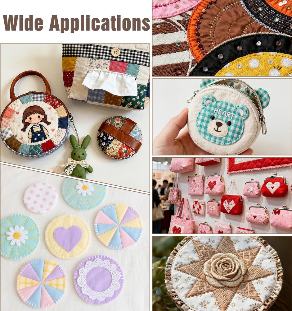 6Pcs Circle Templates for Quilting, Acrylic Circle Stencils for Patchwork DIY...