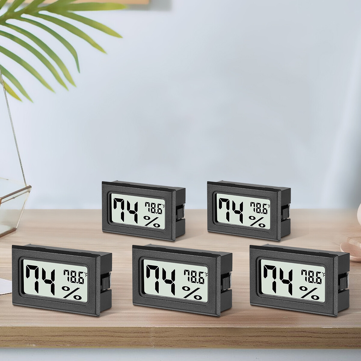 5PCS Digital LCD Indoor Temperature Humidity Meter Thermometer Hygrometer Tester