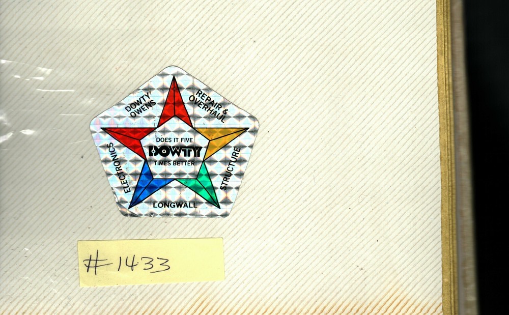 NICE DOWTY COAL MINING STICKER # 1433