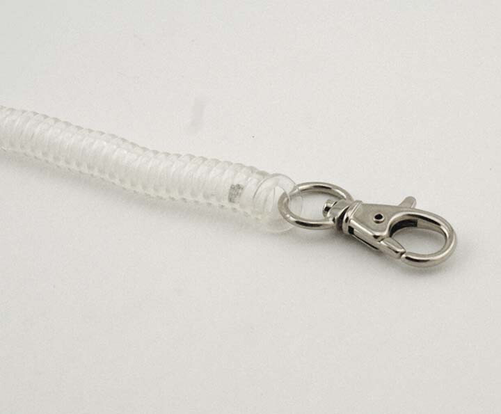 8" Curly Cord Tether with Snap, Secure Scoop Attachment, Quick Release