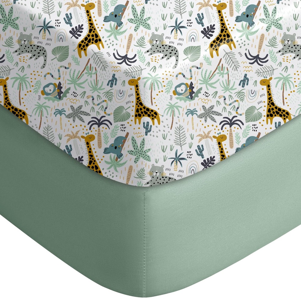 Pack and Play Sheets Fitted, Mini Crib Sheets 2Pack for Pack N Play Mattress,...