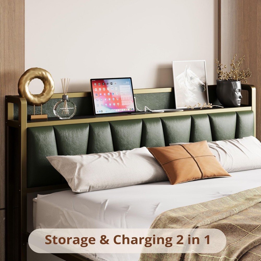 Likimio Queen Bed Frame Model HK-QBF 45 Storage Headboard