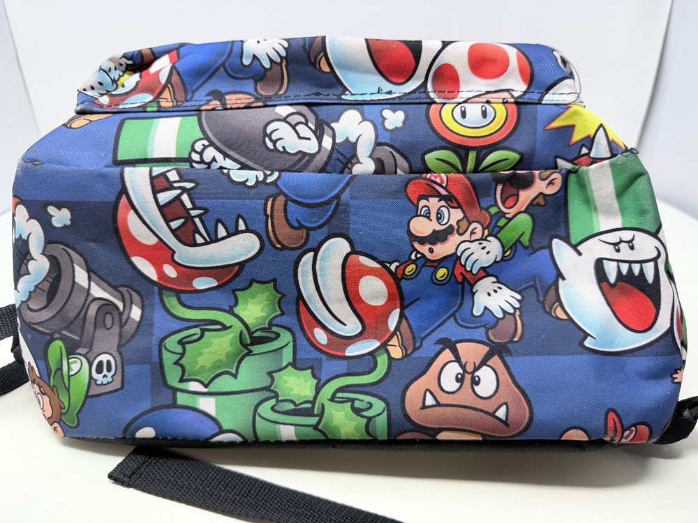 Nintendo Super Mario Kids School Backpack W/ Adjustable Straps- Multi Colored