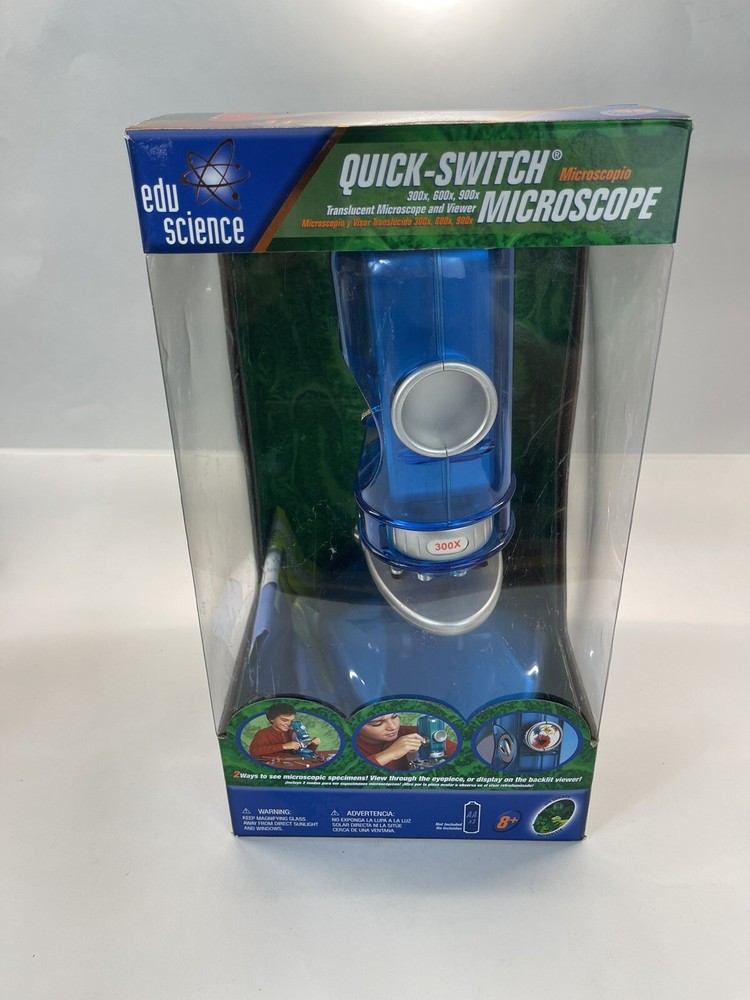 Microscope Edu Science Kids Quick Switch 150x 300x 600x Microscope and Viewer
