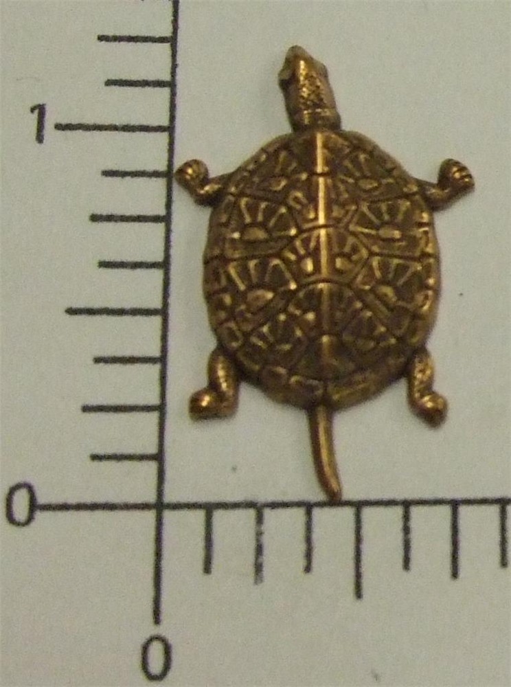 48425        2 Pc    Copper Oxidized Turtle Jewelry Finding
