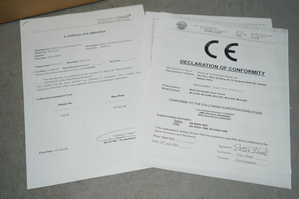 ^ Shineway Tech MLS-20D Multi-wavelength Laser Source #X5273