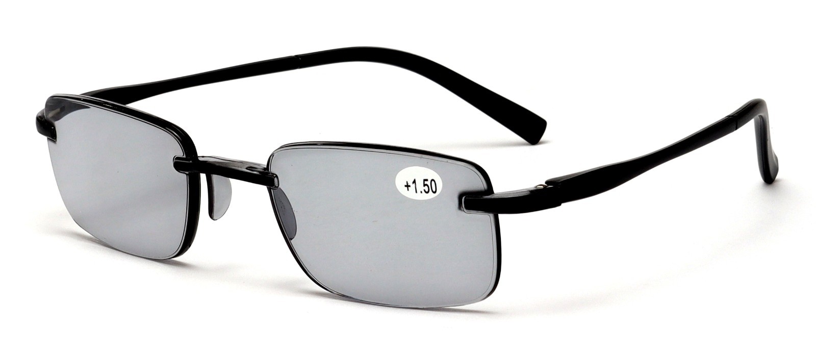 Men Tinted Lightweight Rimless Reading Glasses - UV Protection Sunglasses Reader