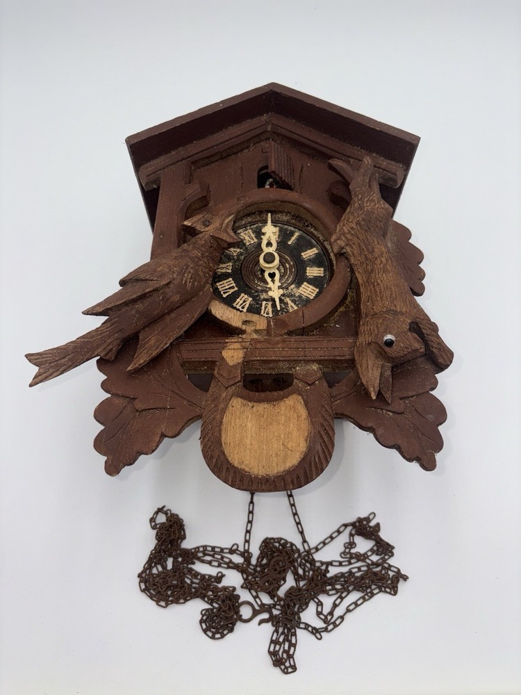 Vintage Regula Cuckoo Clock Germany W/ Bird & Rabbit Needs Work Untested