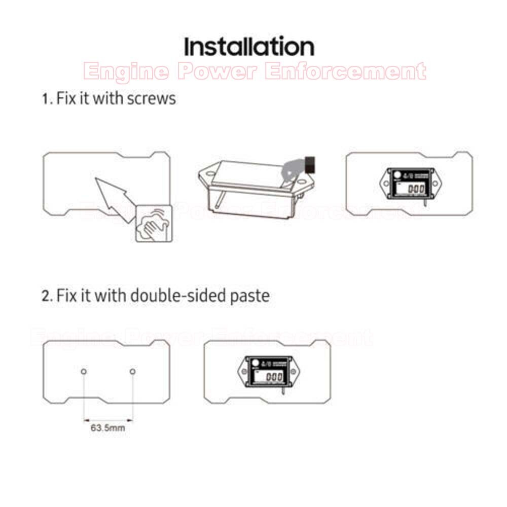 New Tiny Tach Digital Mini Hour Meter Tachometer Job Timer Adjustable Resettable