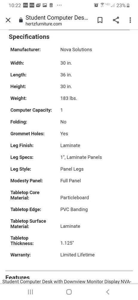 Nova down view school office commercial computer desk