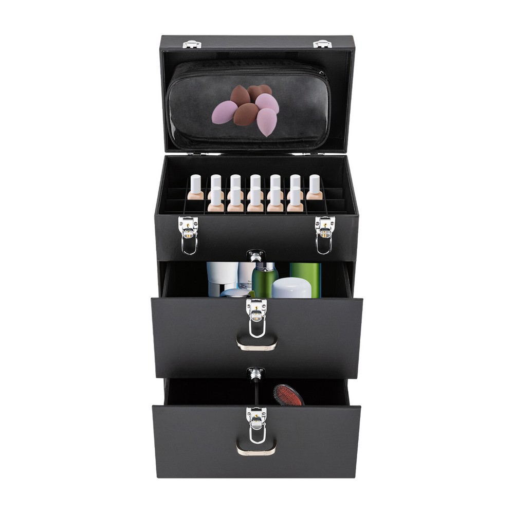 Multi-layer Large-capacity Rolling Makeup Train Case Cosmetic Case Luggage Box
