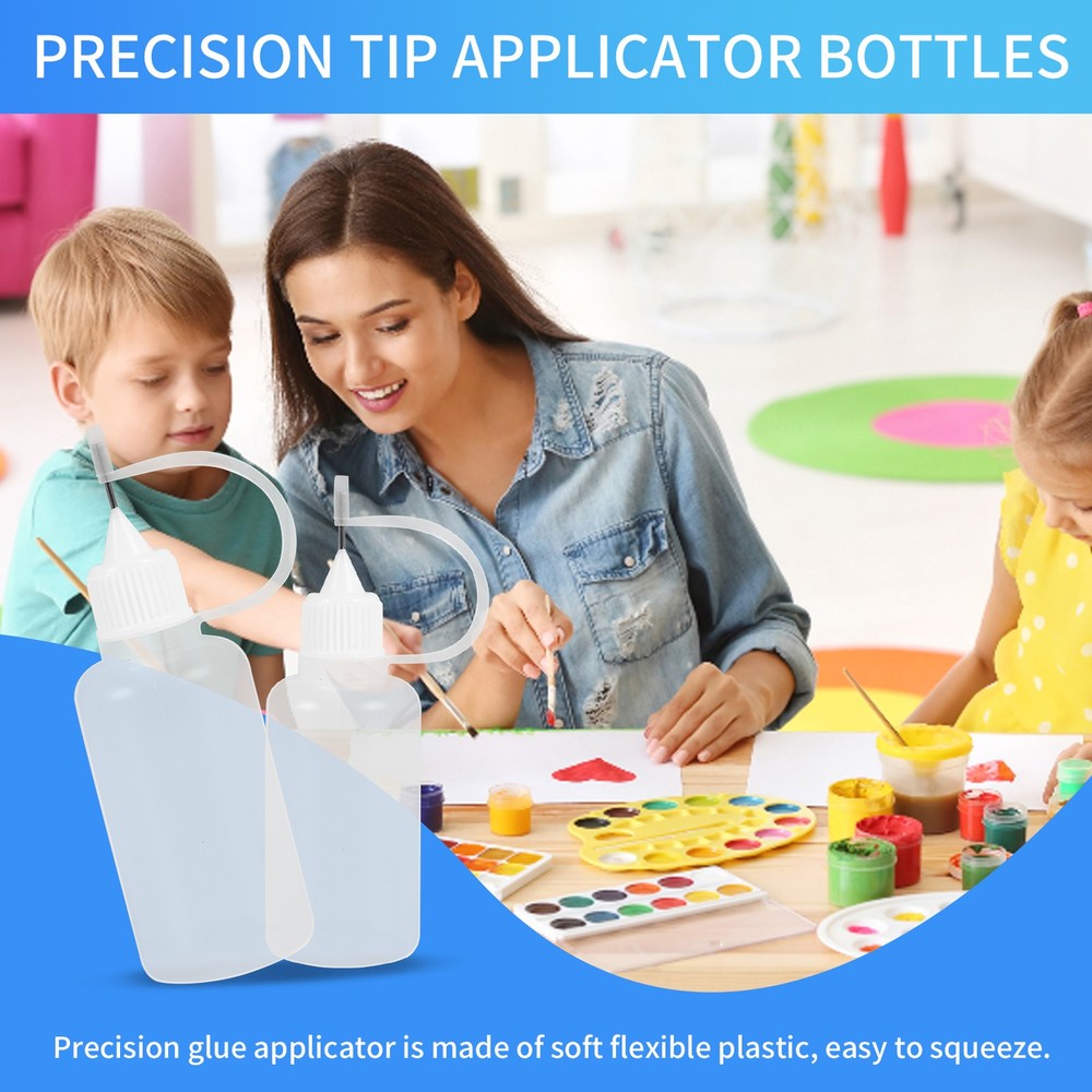 10Pcs 30Ml Plastic Squeezable Tip Applicator Bottle Refillable Dropper9870