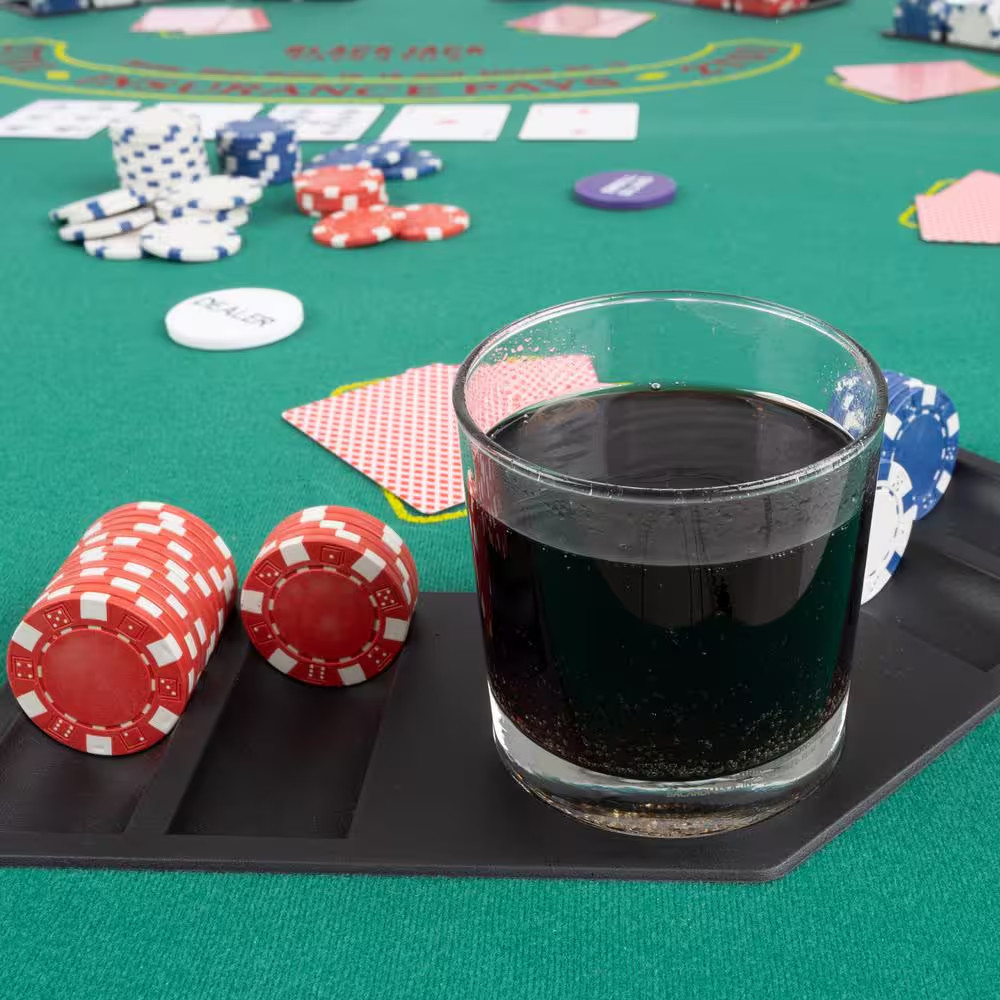 Deluxe Poker and Blackjack Table Top with Case
