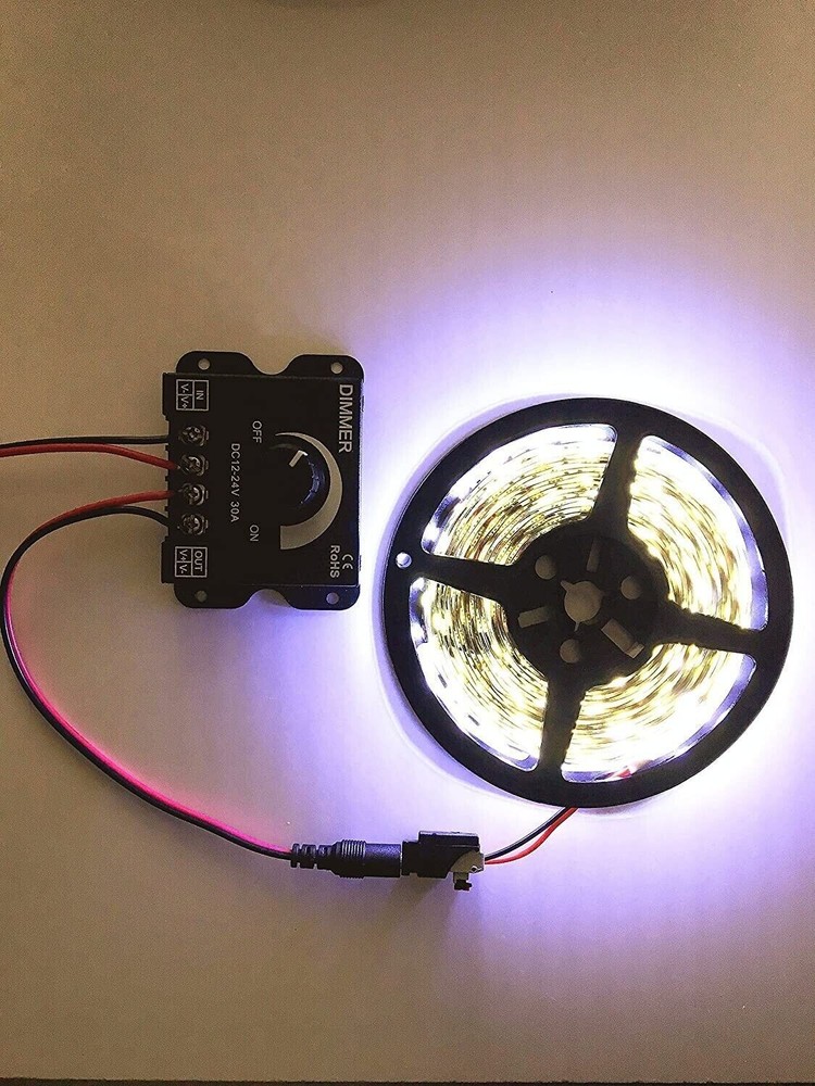 Led Single Strip Dimmer DC12-24V 30A 360W Output Controller RF Wireless Remote