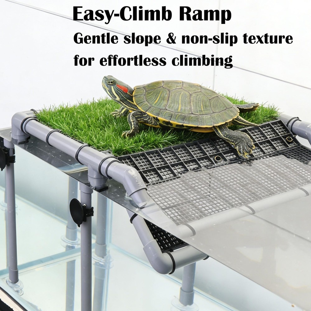 Best Extra Large Standing Turtle Basking Platform, 13.4" Width Resting Area, DIY