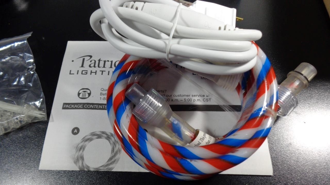 NOS PATRIOT LIGHTING 12ft FLEXIBLE ~MULTI COLOR~ LED ROPE LIGHT INDOOR / OUTDOOR