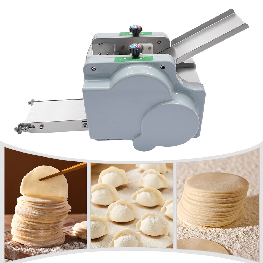 Automatic Dumpling Skin Machine 110V Dumpling Wrapper Maker 60 Pieces/Min Silver
