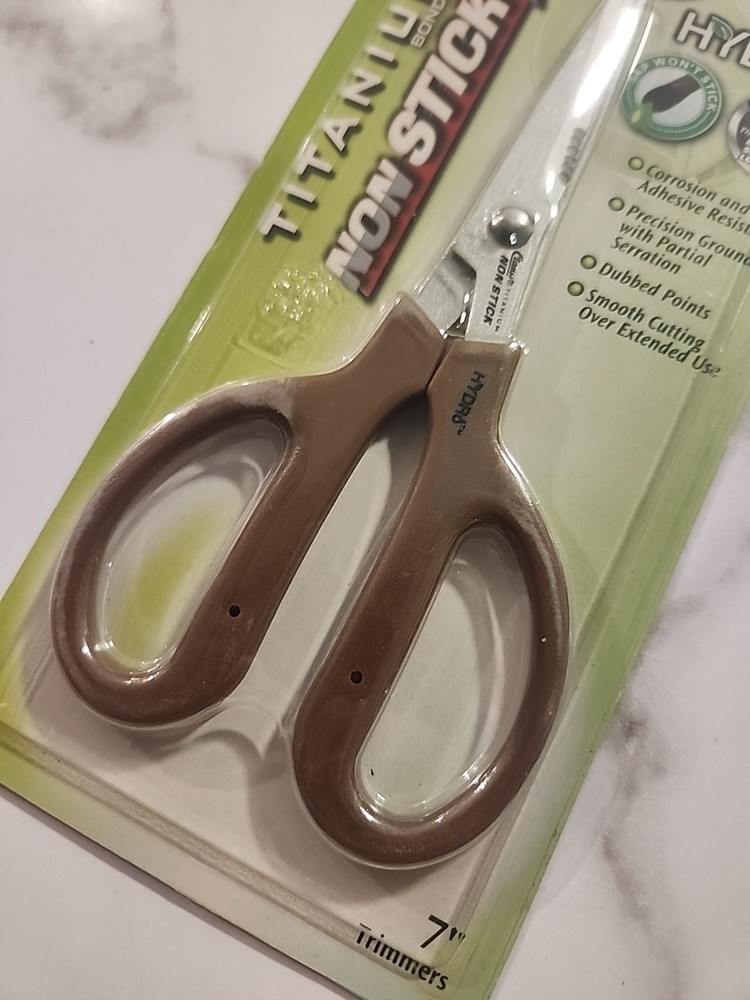 Clauss Hydra 7" Titanium Bonded Non Stick Shop Scissors Partial Serration