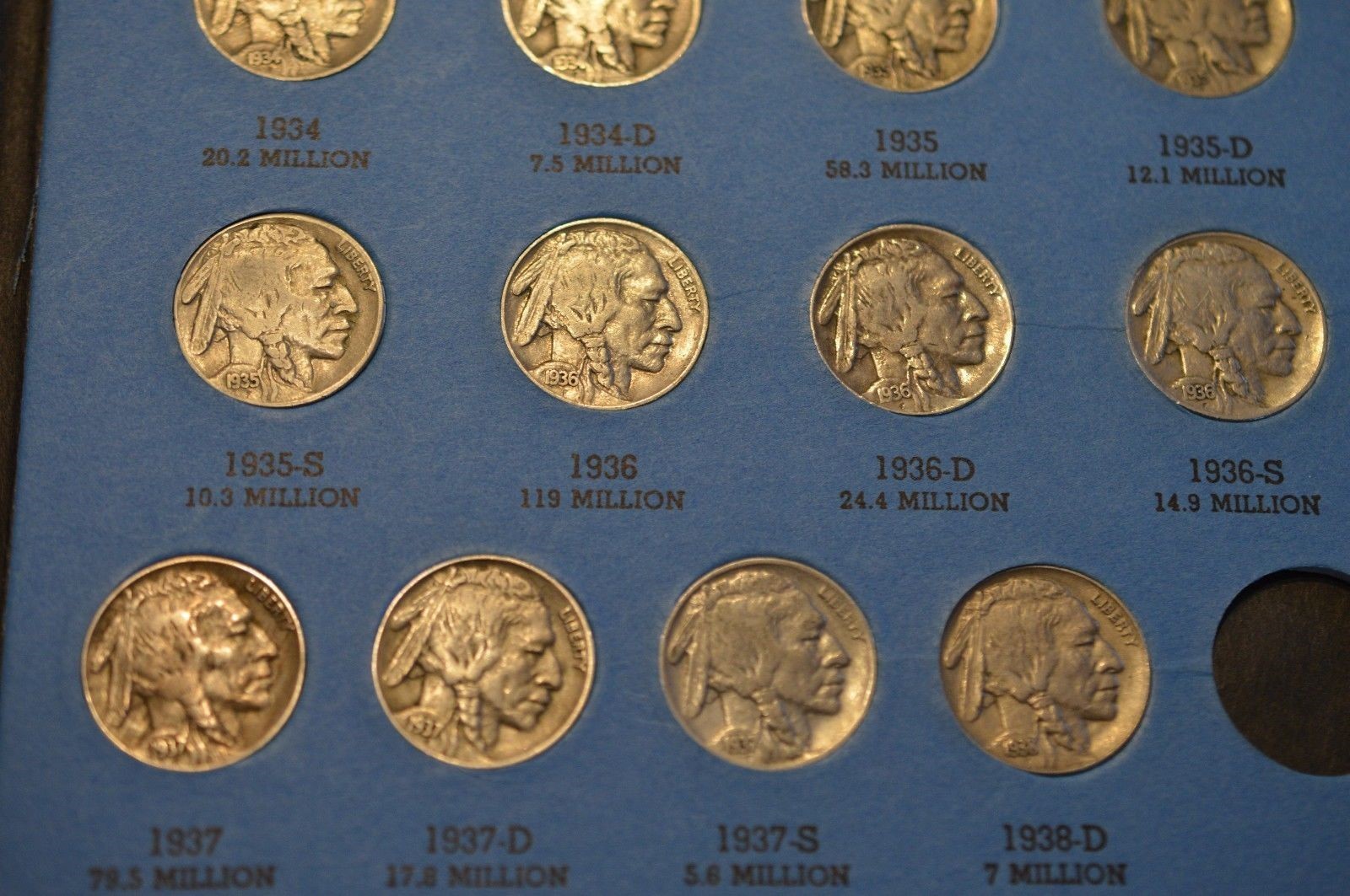 STUNNING RARE BUFFALO NICKEL COLLECTION 1913-38! 10 SEMI-KEYS! 44 COINS!