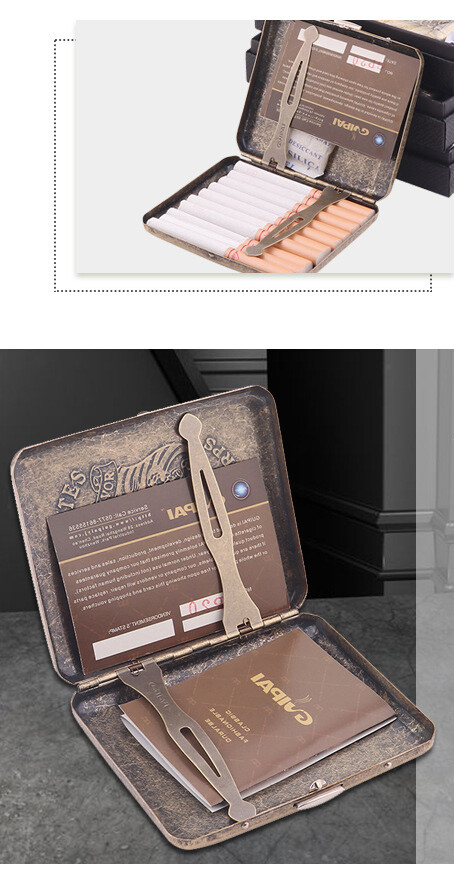 Cigarette Case Solid Metal Cigarette Case Vintage 20 Cigarettes Holder