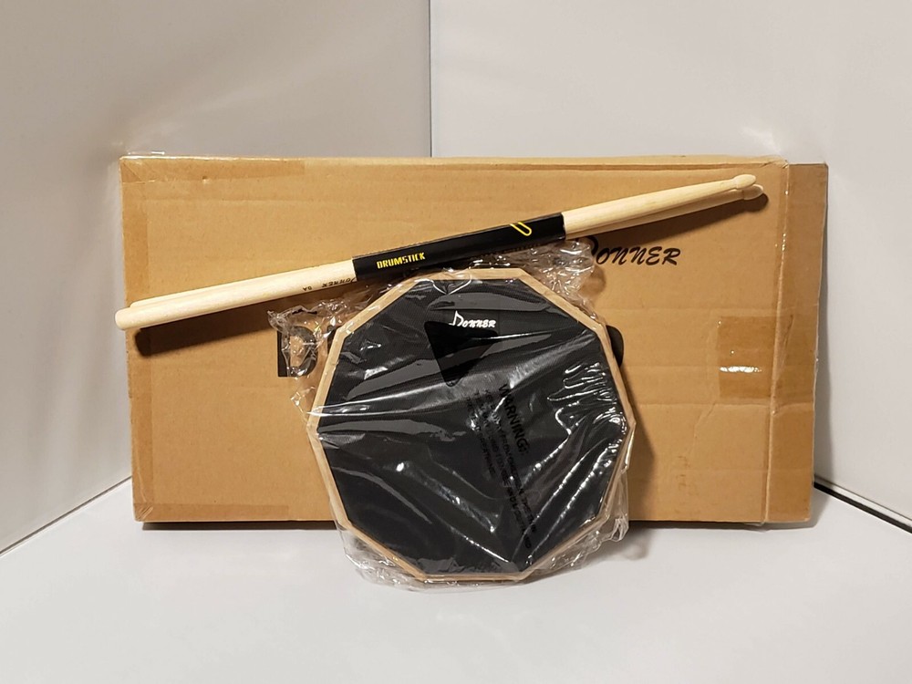 Practice Drum Pad 8" with Drum Sticks Donner