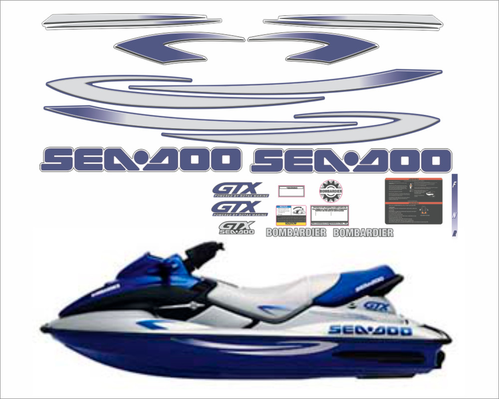 SEADOO GTX 2001 Graphics / Decal / Sticker Kit