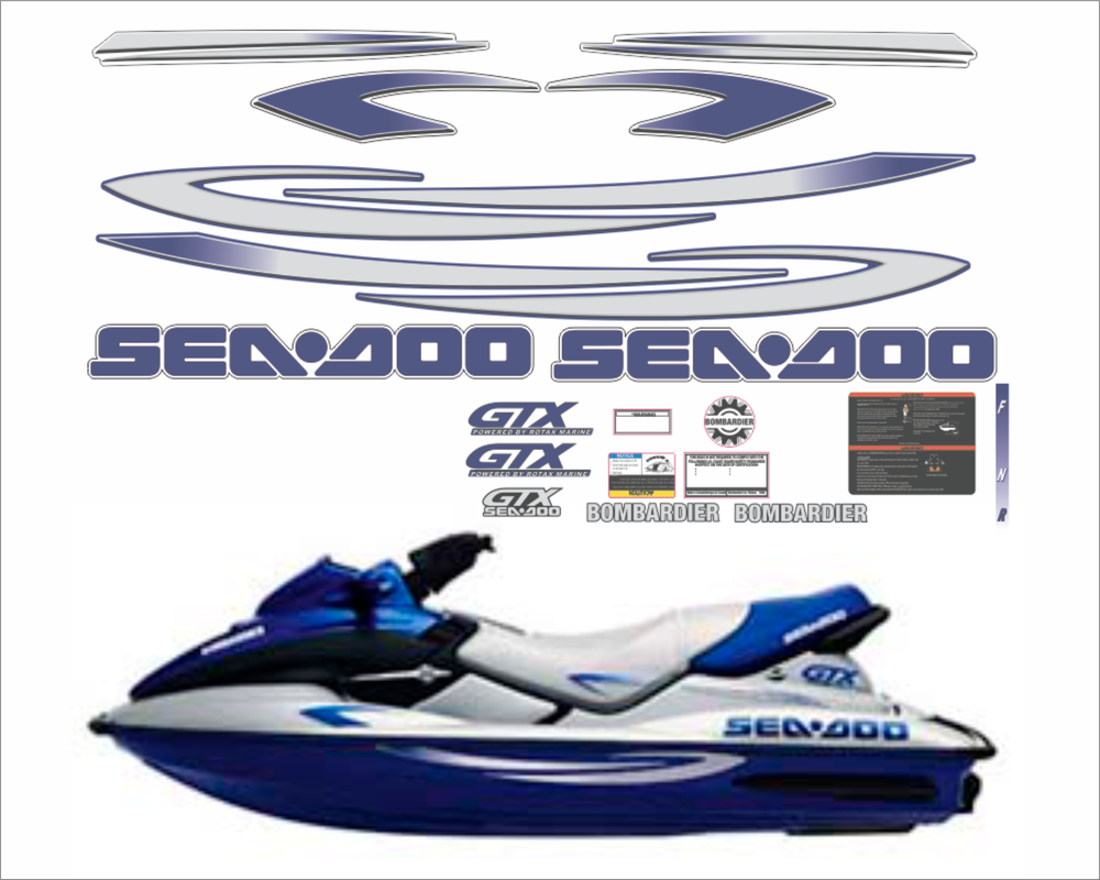 SEADOO GTX 2001 Graphics / Decal / Sticker Kit