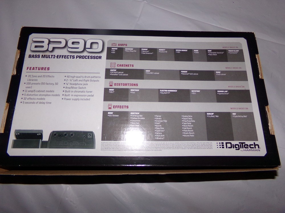 DigiTech BP 90 Bass Multi-Effects Processor w/ Power Supply