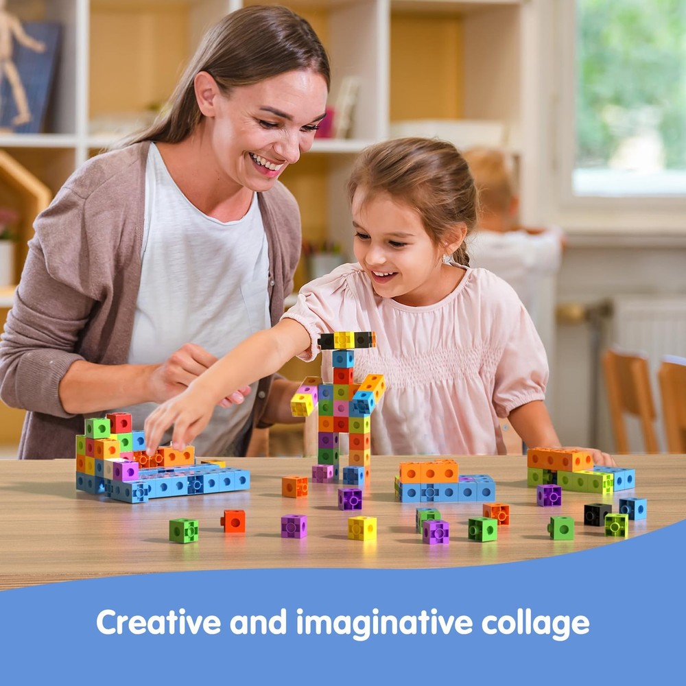 TOMMYHOME Math Linking Cubes with Box 301PCS, Preschool Medium