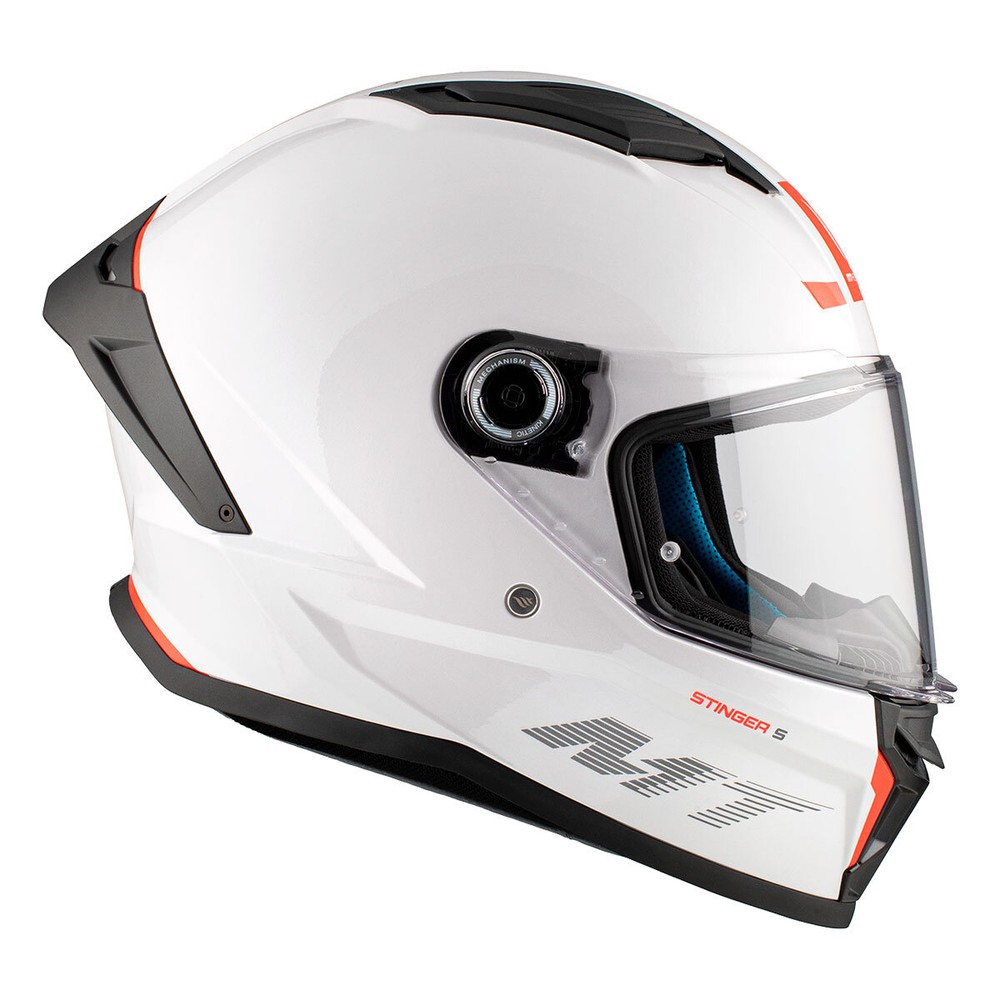 Full Face Helmet MT Helmets Stinger 2 Solid A0 Glossy White