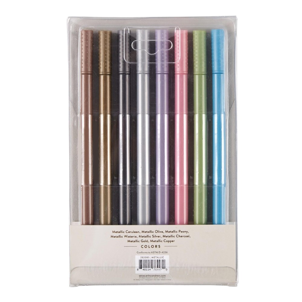8 PCS Metallic Markers Ink Perfect Decorating ColorCoding Writing