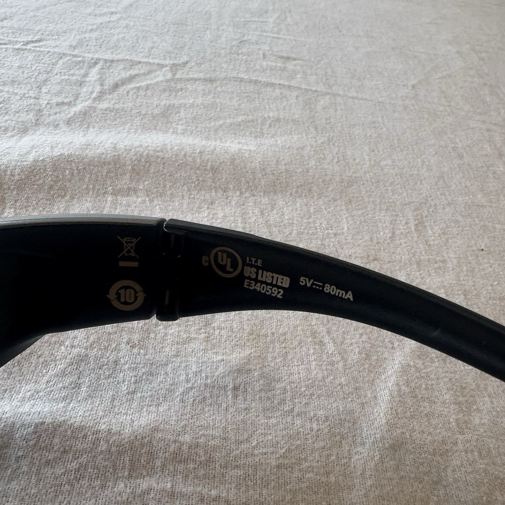 Panasonic E340592 Active Shutter 3D Glasses Black Rechargeable (G4B*) (No Cable)