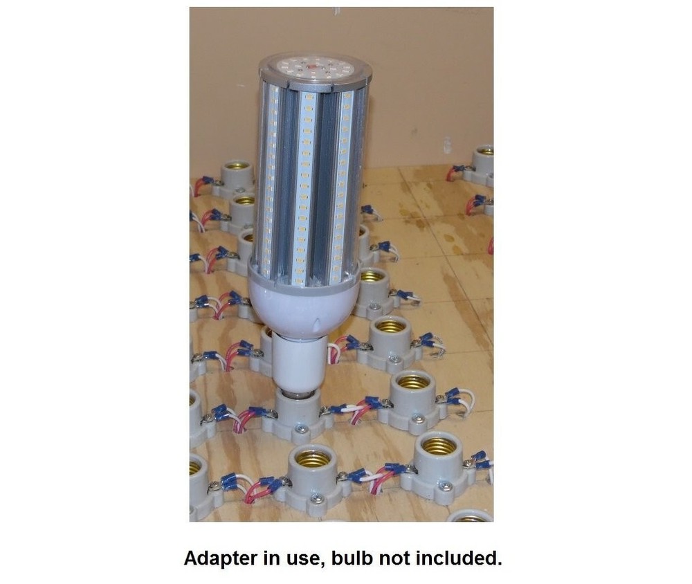 2-Pieces E26 to E39 Medium Screw to Mogul Base Lamp Adapter Converter