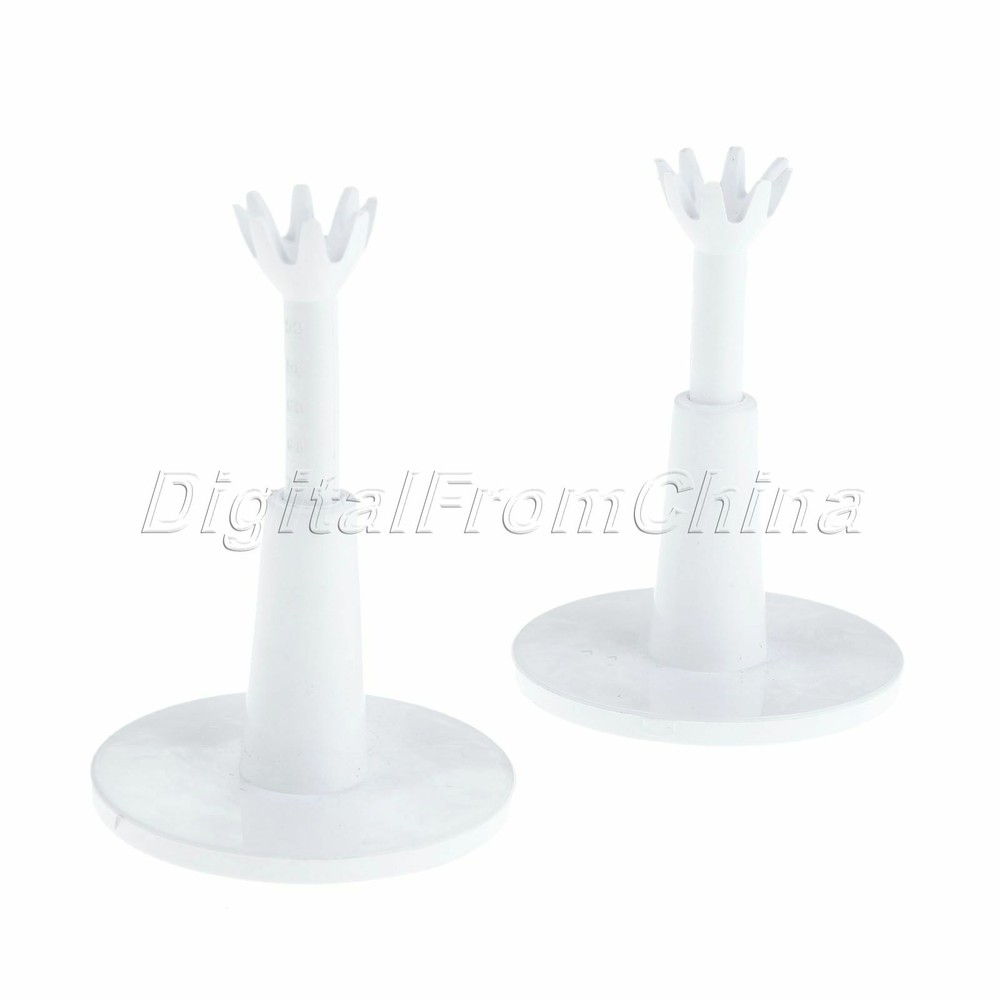 White Practice Golf Range Tees Adjustable Height Range from 2.08-2.88" 2Pc/Set