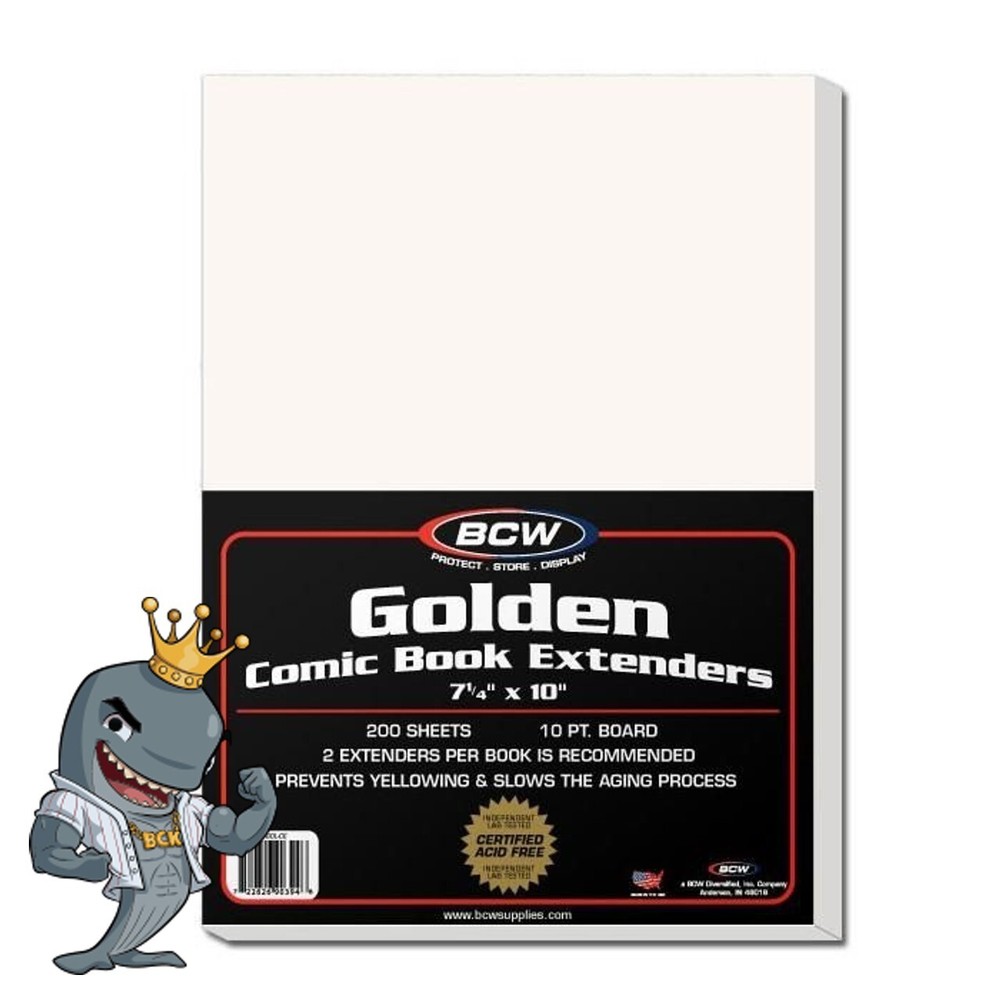 BCW Golden Comic Extender 200ct Pack FREE SHIP