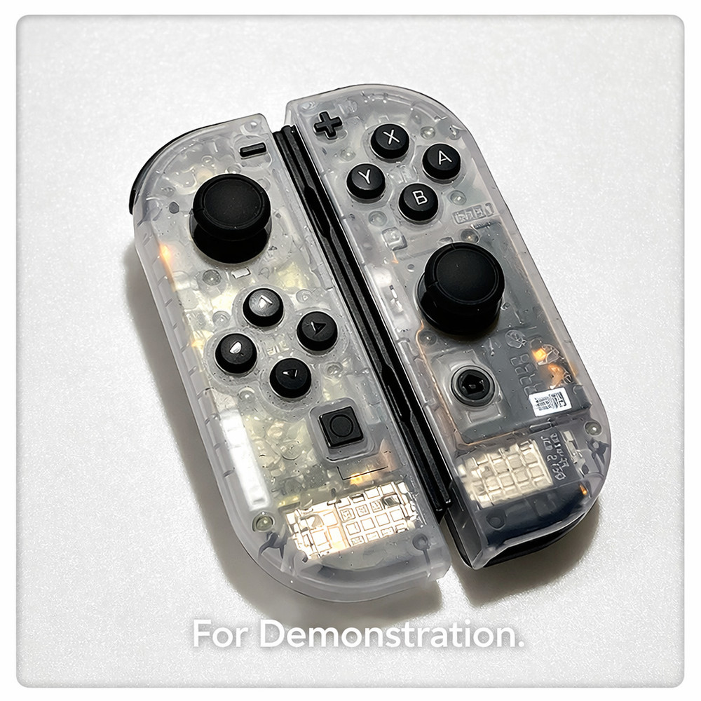 Nintendo Switch Joy Con Prototype OEM Evaluation Shell Replacement - Clear White