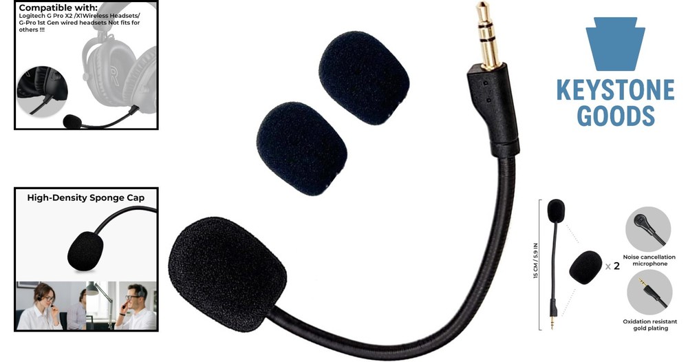 Replacement Microphone for Logitech G PRO X2 & X Wireless Gaming Headsets