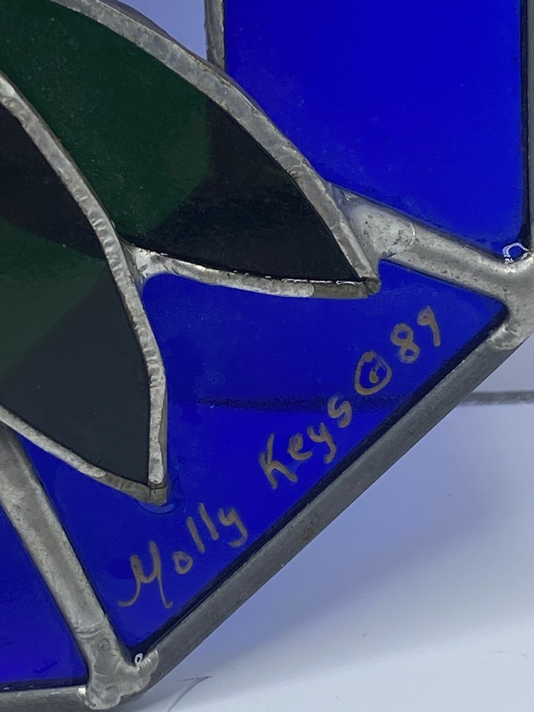 3D Stained Glass Flower Signed